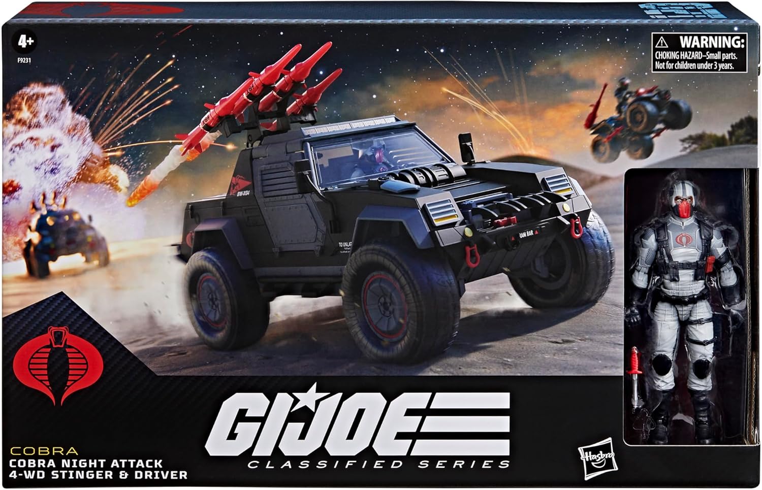 GI Joe Classified Series Cobra Night Attack 4-WD Stinger & Driver