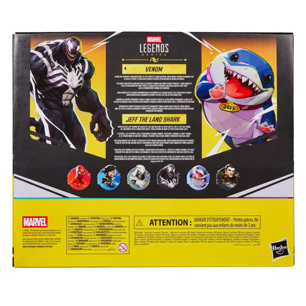Marvel Legends Series Marvel Rivals Venom & Jeff the Land Shark