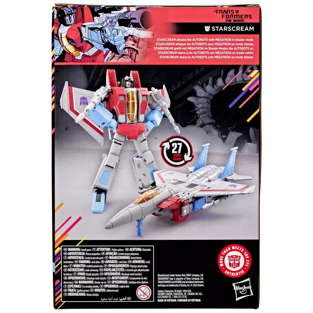 Transformers Studio Series Starscream MTMTE Collection The Transformers: The Movie Voyager Class Action Figure - Exclusive (Preorder Q3 2026)