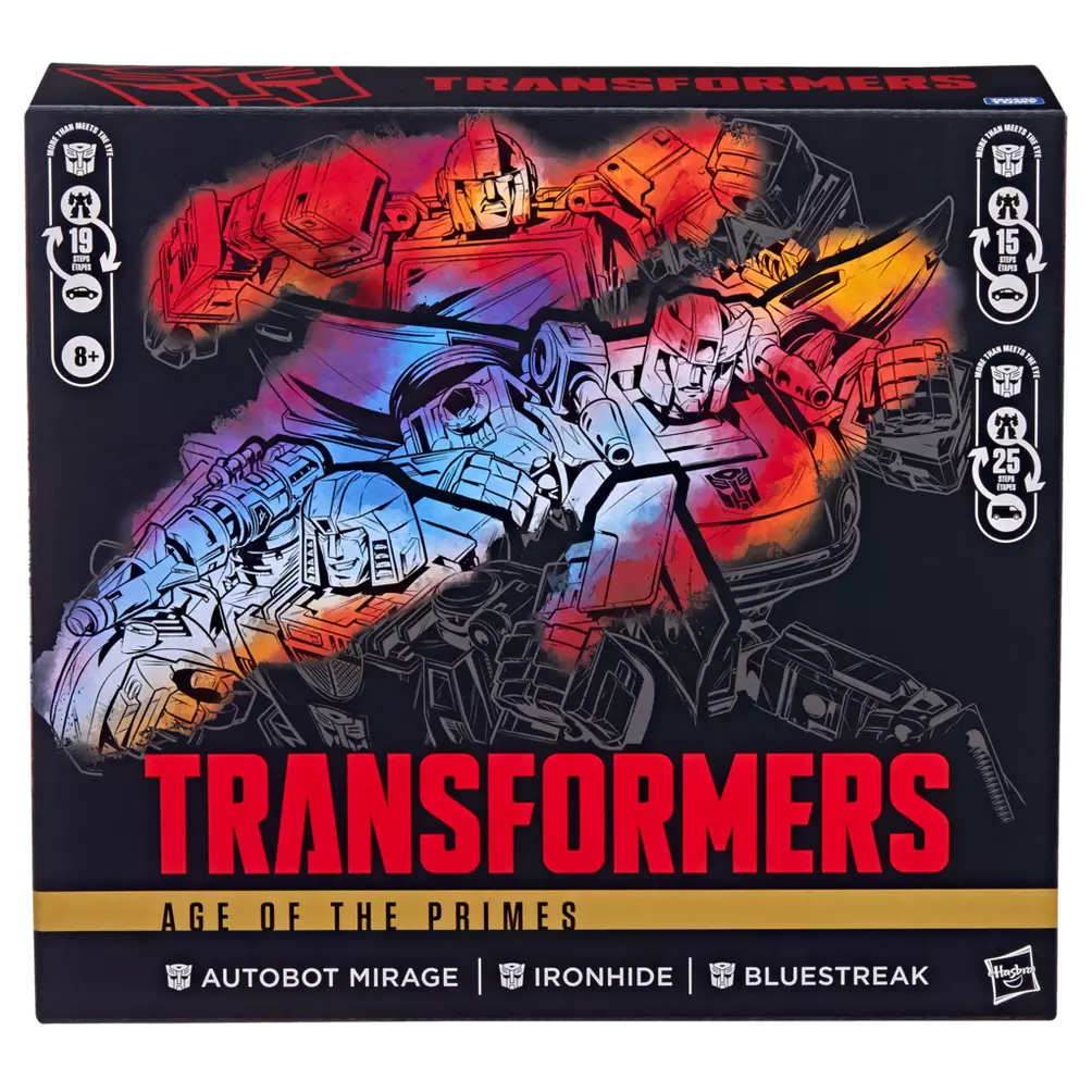 Transformers Ages of the Primes 3-Pack Autobot Mirage, Ironhide, Bluestreak (Preorder Nov 2026)
